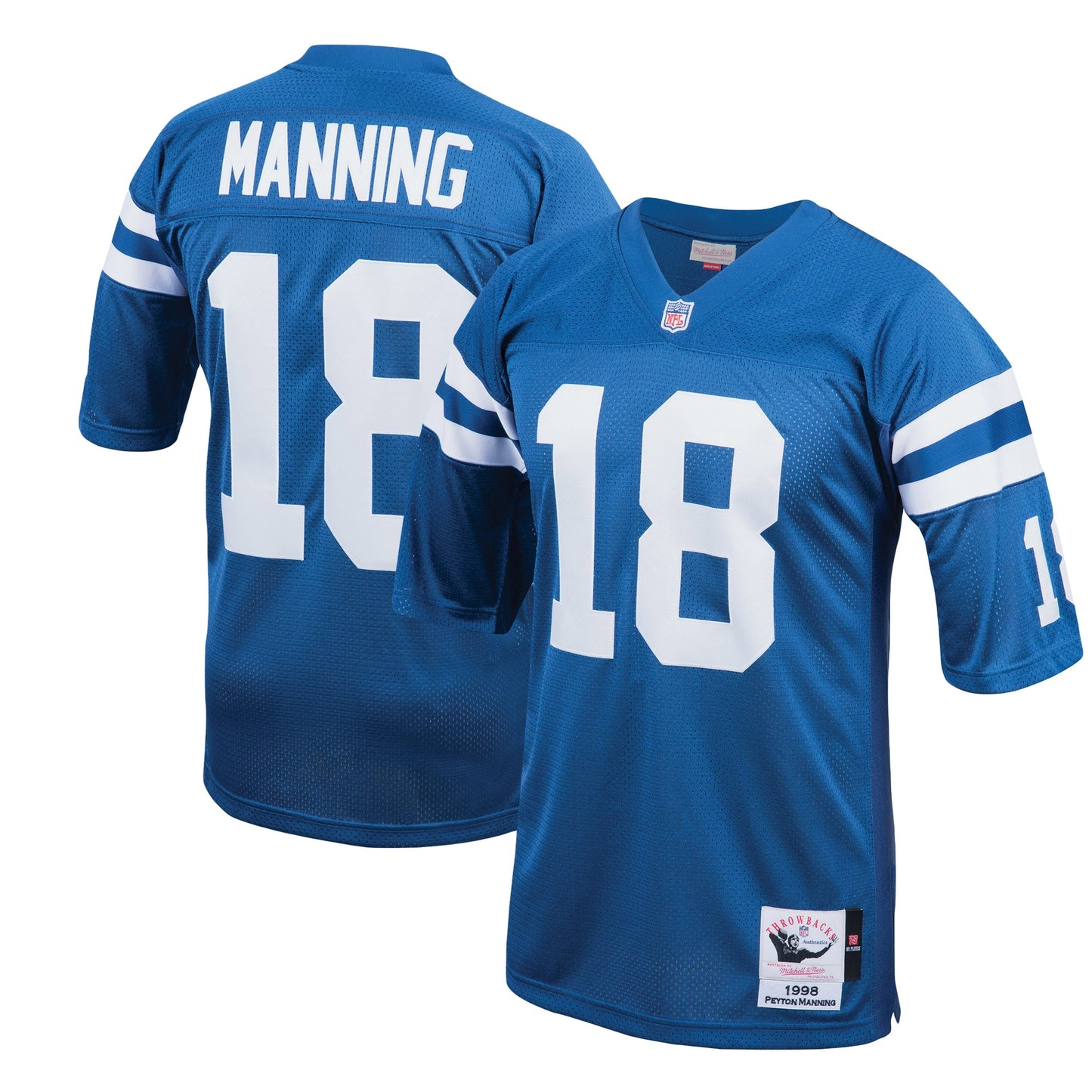 Peyton Manning Indianapolis Colts Mitchell & Ness 1998 Authentic Throwback Retired Player Jersey - Royal